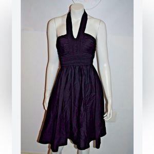Diane Von Furstenberg Jaelle Black Halter Dress. Size 12.